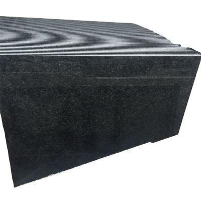 China Modern Polished Outdoor Granite Slabs Angola Black Granite For Kitchen Countertops And Island Top for sale