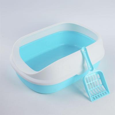China Sustainable Wholesale Home Pet Cat Litter Basin Black Deodorization Cats Portable Toilet for sale