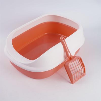 China Sustainable Home Pet Cat Cat Cleaning Toilet Convenient Purple/Blue/Pink Cat Toilet Travel for sale