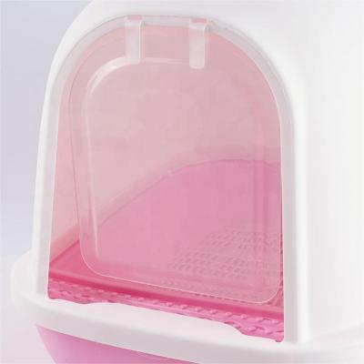 China Sustainable Wholesale Thickened Enclosed Cat Toilet Large Portable Cat Cleaning Toilet for sale