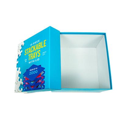 China Wholesale Recycled Materials Quick Making One Stop Solution Heavy Duty Blue Kids Toy Lid And Base Boxes Custom Box Packaging With Logo for sale