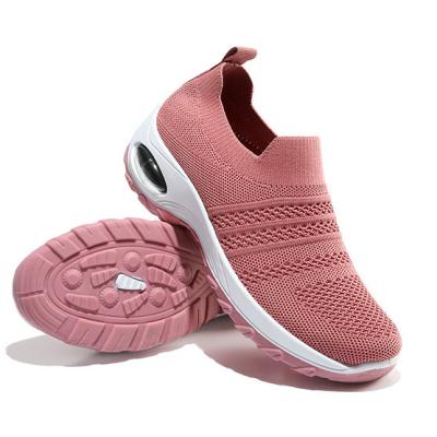 China 2022 fashion trend ladies non-slip breathable casual sports running walking shoes flight knit women's sneaker for sale