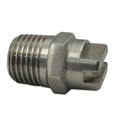 China Hotels Car Wash Accessories Stainless Steel Fan Nozzle High Pressure Flat Jet Head for sale