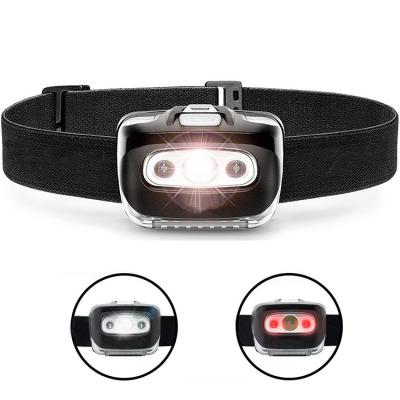 China Outdoor 45-Degree Pivotable Head Flashlight Headlights with Adjustable Headband S500 Increasing Speed 7 Modes Camping IPX5 Base LED Head Pulsing Lamp for sale