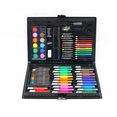 China 101Pcs Portable Art Brush Pencil Oil Pastel Set With Watercolor Paint Color Crayons Set Art Supplies Kids Stationery Gift for sale