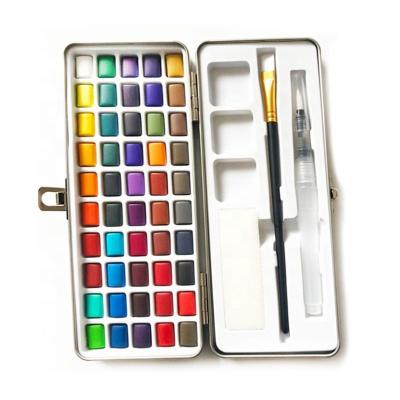 China Safety and Quality 50 Colors Professional Solid Watercolor Paint Dye Set Portable Fabric Drawing Tools for sale