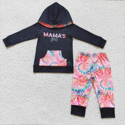 China New Design Polyester/Cotton Spring Autumn Mom Girl's Baby Boutique Clothing Sets Lovely Teen Girls Hoodie Top Set for sale