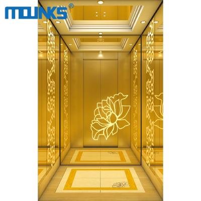 China Mdunks brand modern hot sale cheap professional villa home lift passenger lift MD-V03 gold villa lift home elevator for sale