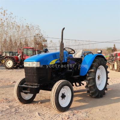 China Farm Work Machinery YCC Used New Tractor Holland 75HP 2WD Wheel Farm Tractor Agricultural Machinery for sale