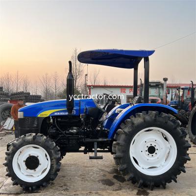 China Farm Work Machinery YCC Used New Tractor Holland 75HP Wheel Farm Tractor Agricultural Machinery for sale