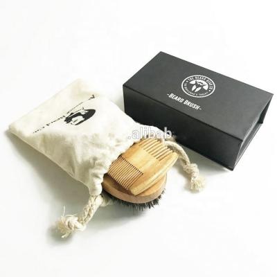 China Cushion OEM Products Men's Beard Care Set Wooden Double Sided Comb Beard Grooming Kit Wooden Beard Grooming Kit Wholesale for sale