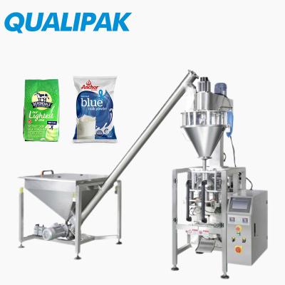 China Automatic Food Qualipak Maize Wheat Flour Powder Packing Machine with Auger Filler Weighing and Sealing for sale