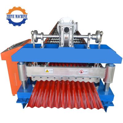 China Construction works Color Steel Roofing Sheet Corrugated Steel Tile Roll Forming Machine Corrugated Profile Sheet Forming Equipment for sale