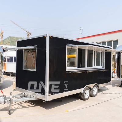 China Modern Towable Carting Trailer Food Carts Shop Mobile food Trailer Pizza Dog Customized food truck with full kitchen for sale