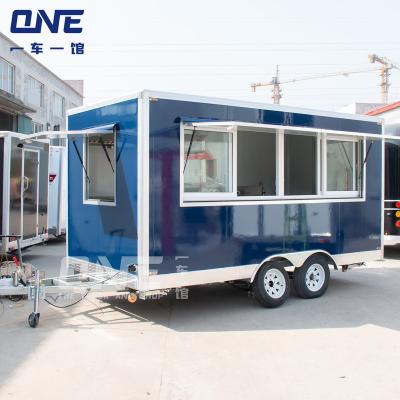 China Modern Towable Carting Trailer Customized food truck with full kitchen food truck container hotdog stand food trailer usa standard for sale