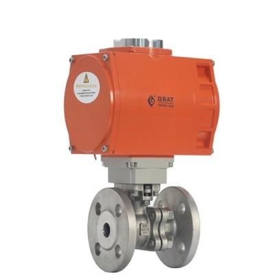 China Válvula de esfera de controlo elétrico de ligação de flange tipo à prova de explosão Exd II Bt4 à venda
