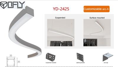 China YD-2425 35x35mm Bendable LED Profile Can Bend By Hand for sale