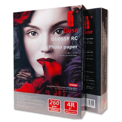 China Inkjet RC Satin Resin Coated Photo Paper 4R 260gsm Natural White for sale