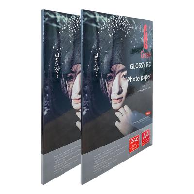 China A4 Scratchproof Waterproof Resin Coated Photo Paper , 240gsm Photo Paper Satin for sale