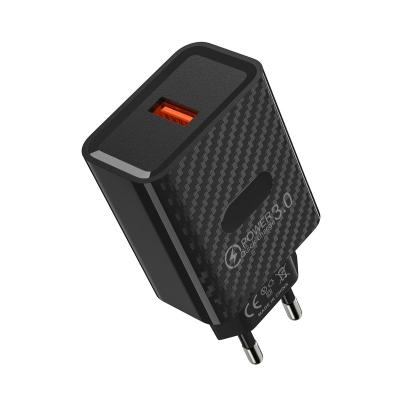 China New USB Simple QC2.0 Wall Mobile Phone Quick Charger Qc3.0 Adapter Wall Charger 5v2.4a European and American Standard for sale