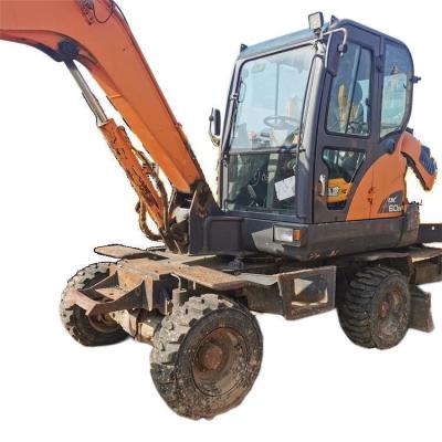 Chine Energy Saving Second Hand DOOSAN DX60W Excavator With Original Paint à vendre