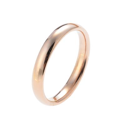 China Three Color Tail Ring Stainless Steel Women Rings Gold Environmental Friendly Minimalist Jewelry for sale