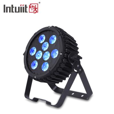 Κίνα Εξωτερικό 9 LED RGBWA Καλό μείγμα χρωμάτων Συμπίεστο LED Par Can Stage Light προς πώληση