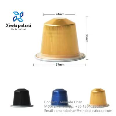 China Custom Recyclable Pods Coffee Capsule Aluminum Coffee Capsule With Lid Pod for sale
