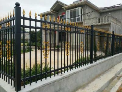 China 8x10FT Galvanized Metal Tubular Fencing Customized Black Security Fencing for sale