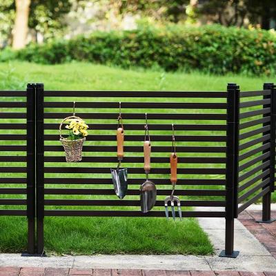 China Black Powder Coating Iron Tubular Metal Fence Spearhead Design for sale
