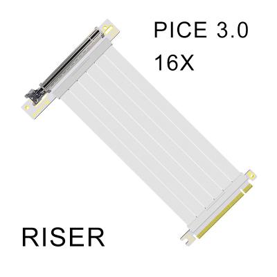 China Riser 16X 90/180degree 20cm Black/White High Speed Riser Imported Joyee PCIE 3.0 Card Extension Copper Wire for sale