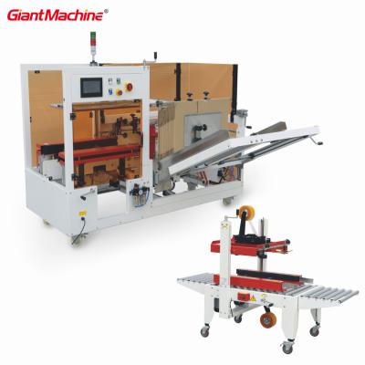 China Automatic food factory direct sales carton box open and machine carton sealing erector and sealer for sale