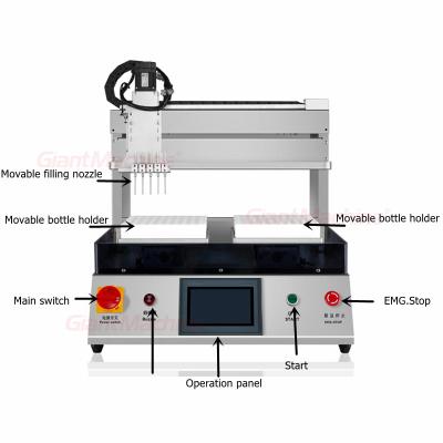 China Pharmaceuticals Giant Filling Machine 5 Spout Vial Rack System Borosilicate Glass Test Tube Filling Machines for sale