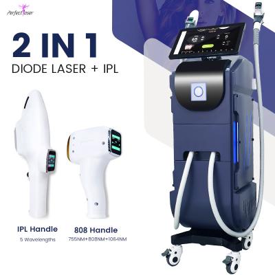 China USA Bar Skin Rejuvenation Ipl + Diode Laser Laser Haarverwijder apparaat met Ce / Fda Te koop