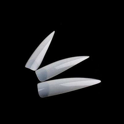 China Bend To Do Not With Line Nail Salon French Nail Tips Artificial Clear False Nails Long 500 Pieces for sale