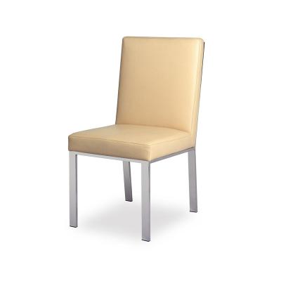 China Stainless Steel Vintage Restaurant Stainless Steel Metal Chairs Fabric Upholstery Iron Dining Chair for sale