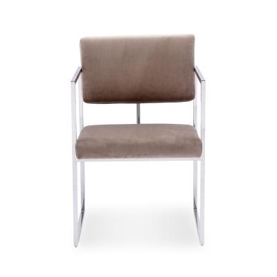 China Versatile Stainless Steel Dining Chair With A Comfortable Curved Back Seat Cafe Chair for sale