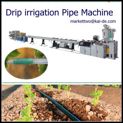 China Drip Tube Making Machine with round dripper inside/drip irrigation pipe machine price for sale