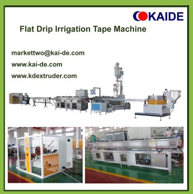 China Flat dripper inside drip irrigation tape making machine,Round drip irrigation pipe machine for sale