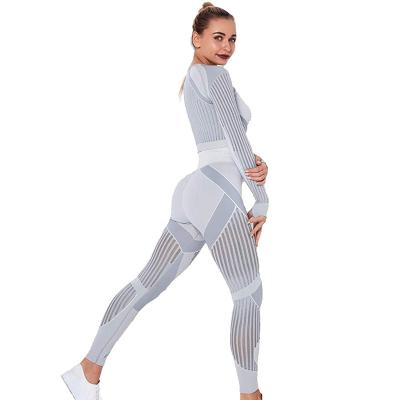 China Conjuntos Deportivos Mujer Breathable Able Body High Waisted Women Yoga Legging Fitness Gym Work Out Apparel Woman Set With Custom Logo for sale