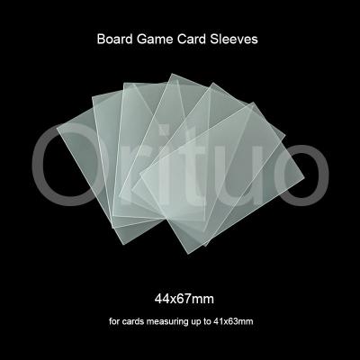 China Clear Board Game Sleeves Non Glare 44x67mm Cpp Matte Card Sleeves for sale