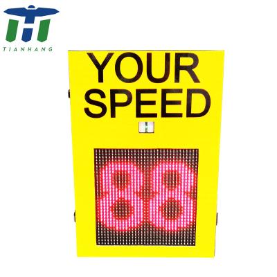 China Traffic Solar Power Car Digital Digital Speed Detector Radar Signs 510*380 Or Customized for sale