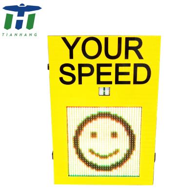 China 510*380 Safety Traffic Induction LED Solar Speed Limit Radar VMS LED Warning Signs or Customized for sale