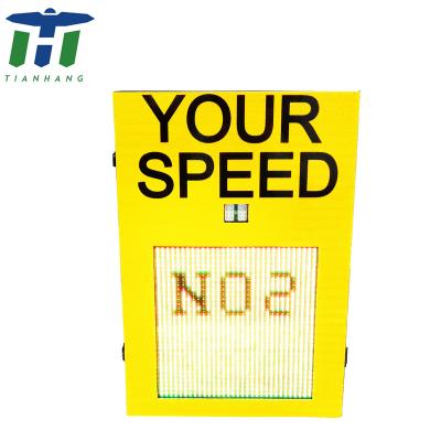 China Solar Power Radar LED Display Outdoor Variable Speed Limit Sign 510*380 Or Customized for sale