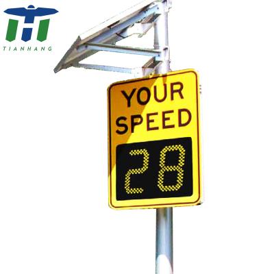 China Road Pole Mount High Brightness Sign Traffic Radar Speed LED Signs 640*640 Or Customized for sale