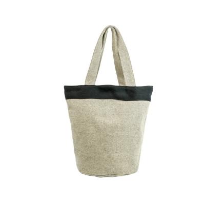 China Unrivaled Material Button Street Bag Female Daily Canvas Handled Tote Bag for sale