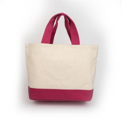 China New Style Latest Style Large Capacity Portable Female Handled Canvas Lunch Bag for sale