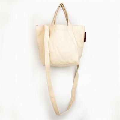 China Handled Wholesale Diagonal Worn Tote Bag Single Layer Large Volume Cheaper Cotton Reusable Canvas for sale