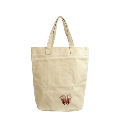 China Factory Direct High Quality Whole Sale Reusable Handled Logo Printed Cotton Canvas Tote Shopping Bag Custom Bag For Women for sale
