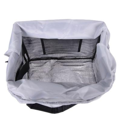 China Hot Sale Handled Guaranteed Thermal Insulation Soft Black Rope Cooler Bag Quality Closing Lunch Insulation Bag For Food for sale